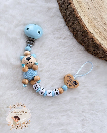 Schnullerkette Bärchen blau